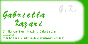 gabriella kazari business card