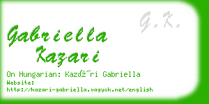 gabriella kazari business card